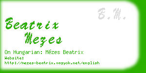 beatrix mezes business card