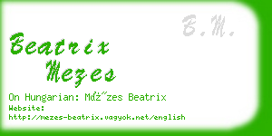 beatrix mezes business card